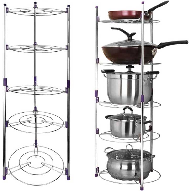 5 Layer Super Pot Steel Stand Kitchen Rack