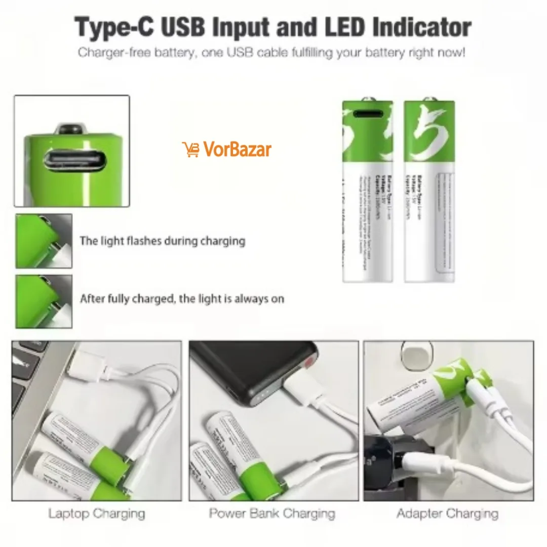 SmarToools AA Rechargeable Battery 1.5V 2600mWh (4Pcs Set) image 3